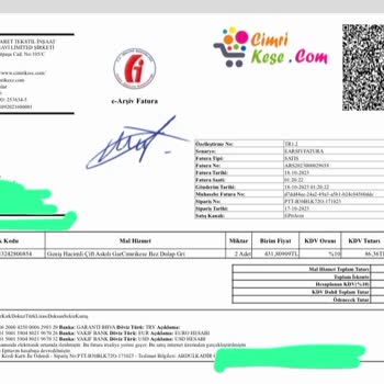 Cimri Kese Cimrikese Eksik Ürün Gönderip Faturayı Usulsüz Kesmiş!