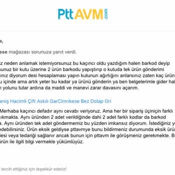 Cimri Kese Cimrikese Eksik Ürün Gönderip Faturayı Usulsüz Kesmiş!