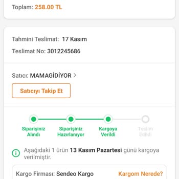 Sendeo Kargo Teslimatımı 15 Gün De Ancak Yaptılar Oda Eksik Yaptılar.
