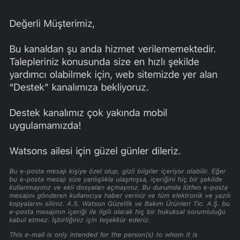 Watsons Siparişimde Eksik Ürün Geldi