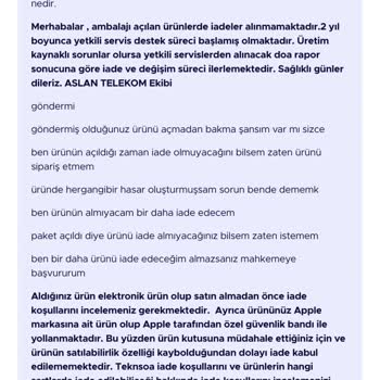Teknosa İade Sorunu Aldığım Ürünü Geri Almamaları