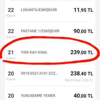 VakıfBank Yıllık Kart Aidat Kesintisi