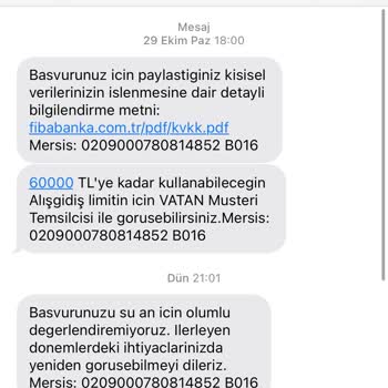 Fibabanka'dan 2. Denemede Kredi Çıkmaması