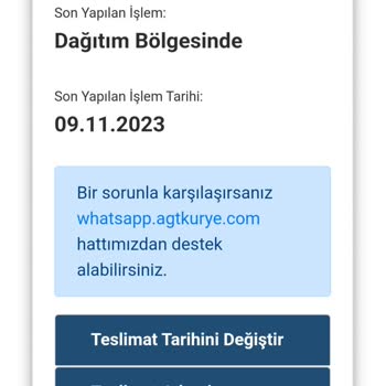 AGT Kurye (aynigunteslim.com) Kargo Teslimatında Gecikme