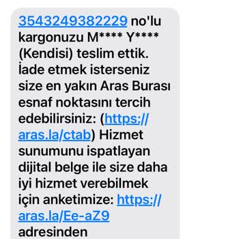 Aras Kargo Teslim Edilmeyen Kargo