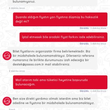 Passo Etkinlik Bileti Ücret Farkı