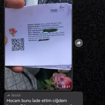 Taze Çiçek (tazecicek.com) Çiçek Siparişi Teslimat Sorunu