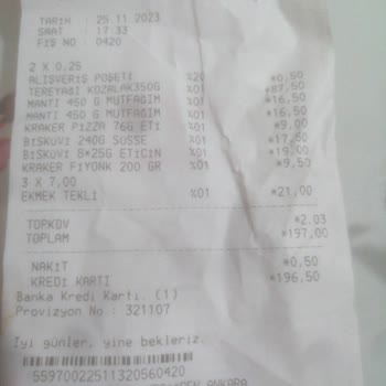 BİM Mantıdan İp Veya Tele Benzer Bir Şey Çıktı