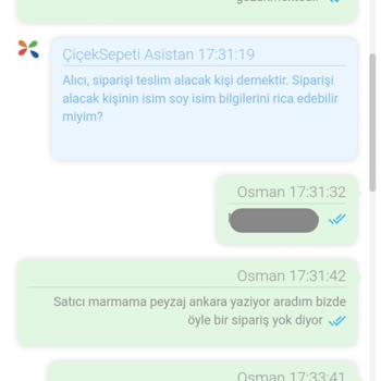 ÇiçekSepeti Aynı Gün Telsim Edilmesi Gereken Ürün Teslim Edilmedi