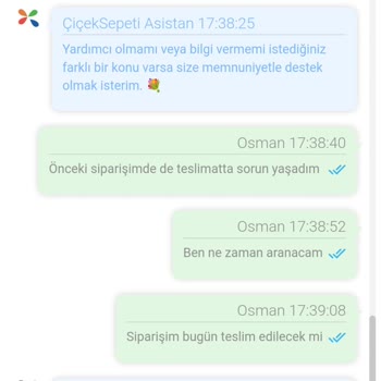ÇiçekSepeti Aynı Gün Telsim Edilmesi Gereken Ürün Teslim Edilmedi