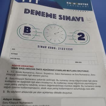 Kronometre Yayınları Deneme Cevapları Yok