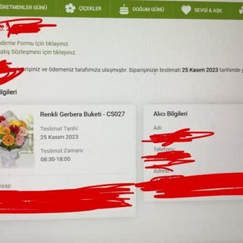 Ciceksepeti.net Taze Olmayan Çiçek Gönderiyor