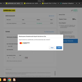 Masterpass Kart Bilgilerimin İsteğim Dışında Kayıtlı Olması.