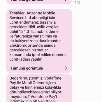 Vodafone Abonelik Para Çekimi