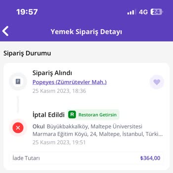Popeyes Zümrütevler Şubesine Asla Ulaşılmıyor Telefonlara Bakılmıyor.