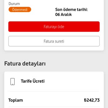 Vodafone Faturam Çok Yüksek