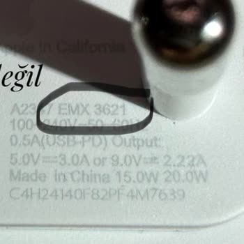 Pazarama Sitesinden Almış Olduğum Apple 20W Orijinal Olmayan Adaptör