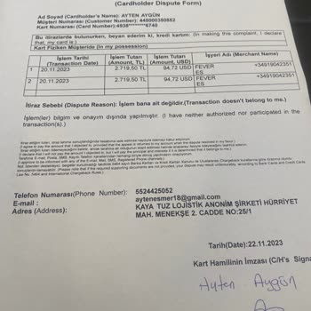 VakıfBank Bilgim Dışında Kredi Kartımdan Yurt Dışından Para Çekilmiş