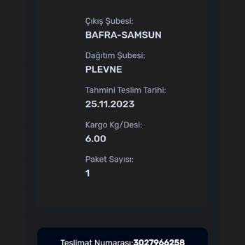 Aras Kargo Plevne Şubesi Kargo Teslim Etmiyor .