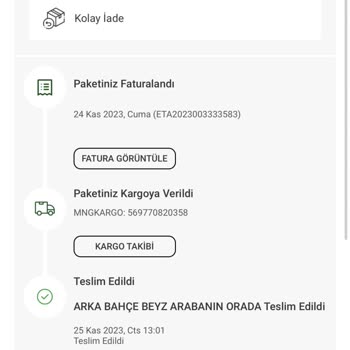MNG Kargo'nun Sorumsuzluğu V