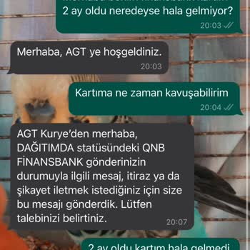QNB Finansbank Kredi Kartım Hala Gelmedi