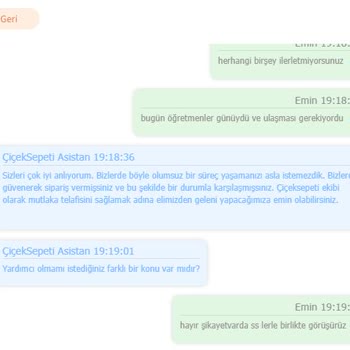 ÇiçekSepeti Teslim Edildi Gözüken Ürün