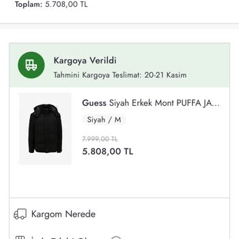Boyner Kargonun Geç Gelmezi
