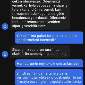 Getir Getir Pişmanlık Sipariş İptali
