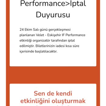 Biletino Paranın İade Edilmemesi