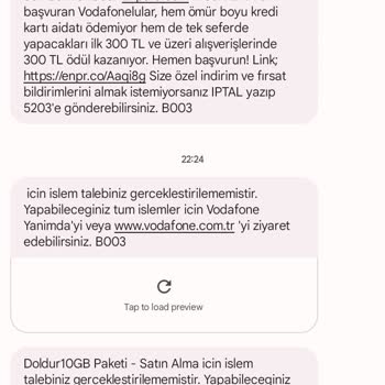 Vodafone Ek Paket Alma İşlemi
