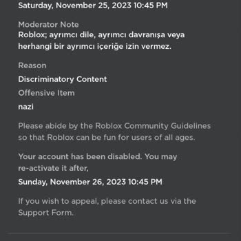 Roblox'tan Gereksiz Ban Yiyorum
