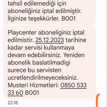 Vizyon Elektronik Para Faturamdan İzinsiz Abonelik Kesintisi