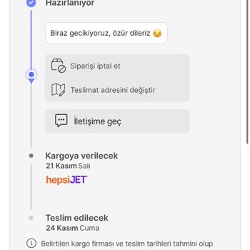 Penti Kasım İndirimlerinden Alınan Ürünlerin Kargoya Verilmemesi