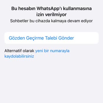 WhatsApp Silinen Hesap