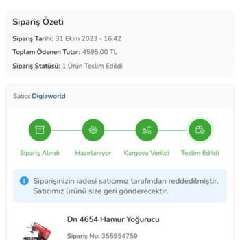 Digiaworld Kalitesiz Ürün ve İade Sorunu