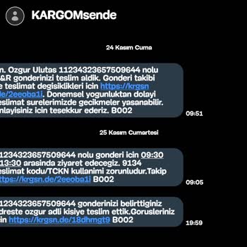 Kargomsende Ve D&R Kargo Teslim Edilememesine Rağmen Teslim Mesajı