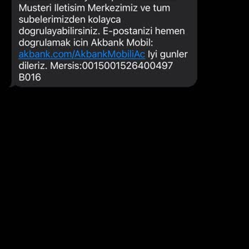 Akbank'tan Sahte Bir Mesaj Tarafıma Geldi