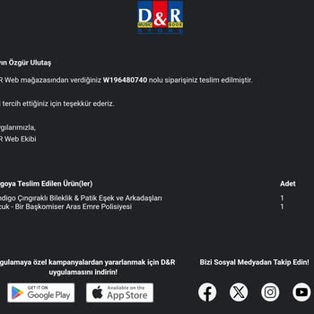 D&R Kargosu Teslim Edilmedi. Teslim Edilmiş Gibi Email Geldi!