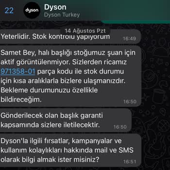 Dyson V15 Detect Stok Problemi