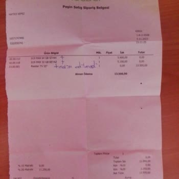 Reeder Parasını Aldılar TV Teslim Edilmiyor.