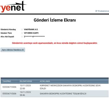 Kuryenet İn Teslim Etmediği Kargo