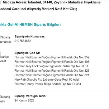 Watsons Siparişimi Dikkate Almayıp Kafasına Göre Ürün Koymuş