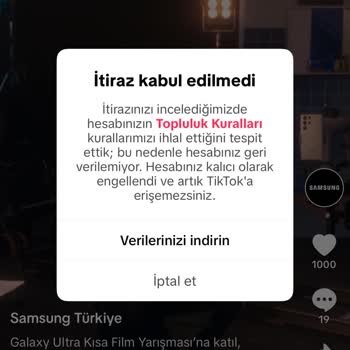 TikTok Hesabım Askıya Alındı