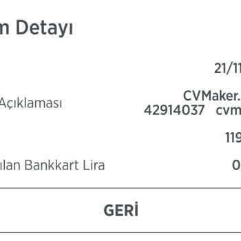 Cvmaker.com.tr Hesabımdan Para Alındı