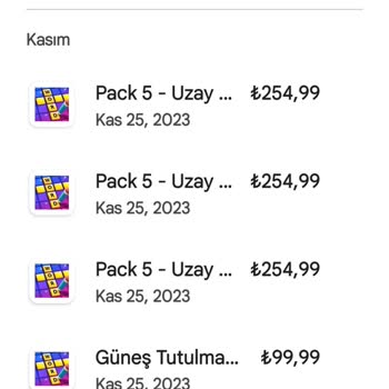 CodyCross Bilgim Dışında Faturamdan 1000 TL Çekilmiş İade Talep Ediyorum