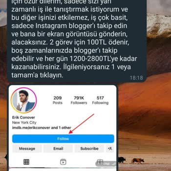 Telegram Sosyal Medyada Yanıltıcı İş Teklifi