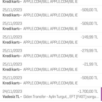 Apple Usulsüz Para Çekimi