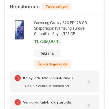 Samsung Telefon Bozuk Telefon Ve İade Sorunuyla Karşı Karşıya Kaldım!
