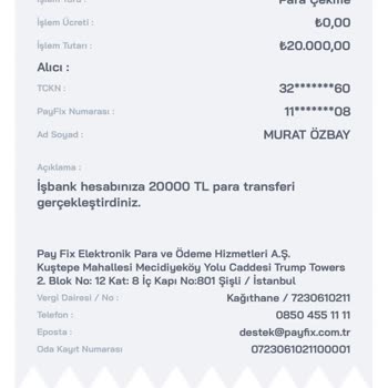 Payfix Hesaba Geçmeyen Para