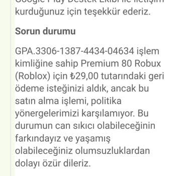 Google Play Para İade Talebi